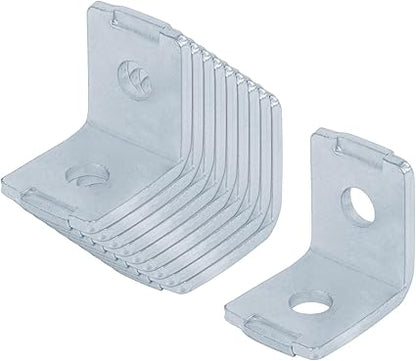 10 Pcs 2 Hole L 90 Degree Angle Bracket for 1-58" Strut Channel, No Twist Corner Bracket