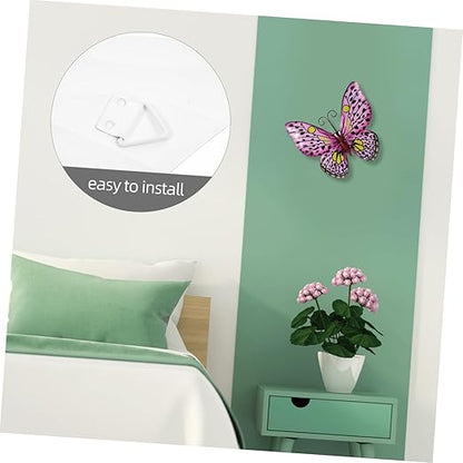 BESPORTBLE Hardware Crafts Outdoor Wall Sculpture Insect Wall Decor Butterfly Garden Sculpture Butterfly Wall Decor 3D Butterflies Wall Decor Butterfly Wall Sculpture Home Decor Iron Purple