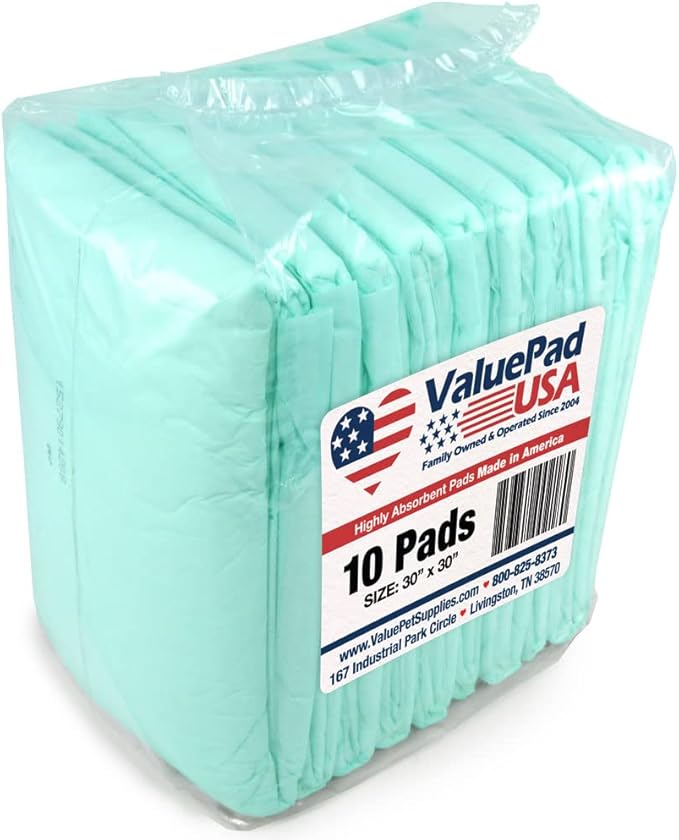 ValuePad USA Puppy Pads, Large 30x30 Inch, 10 Count