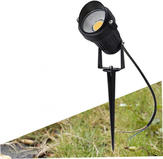 Angoily Outdoor Led Landscape Spotlight Cob Stake Light for Garden Pathway Decor Heavy Duty Warm Light for All Weather Conditions