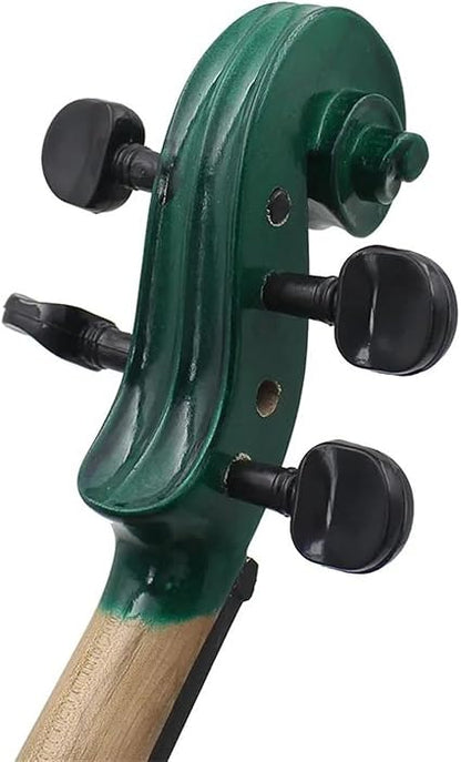 Violin Kit Violin Professional 44 Beginners Green Violin With CaseBowBridgesTunerMuteStrings Accessories Sets(Violin)