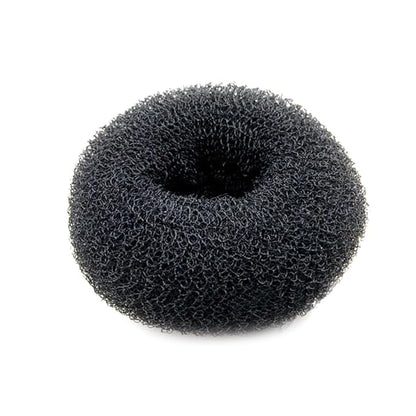 Generic 1PC Hair Donut Bun Maker – Large Ring-Style Chignon Shaper for Thick and Long Hair – 3.5 Inch Black Doughnut Shaper