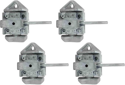 Mytee Products (4 Pack Sea Rail Shipping Container Manual Twist Lock Left-Right Handlocking Casting Steel - No Lever Required