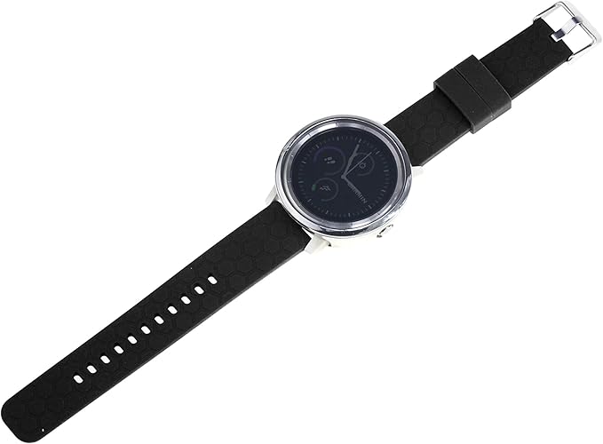 RuenTech Bands Compatible with Fossil Women's Gen 5E 42mm Watch Band, Soft Silicone Sport Wristbands for Fossil 42mm Gen 5E Smartwatch (NOT for 44mm Gen 5E) (Black)
