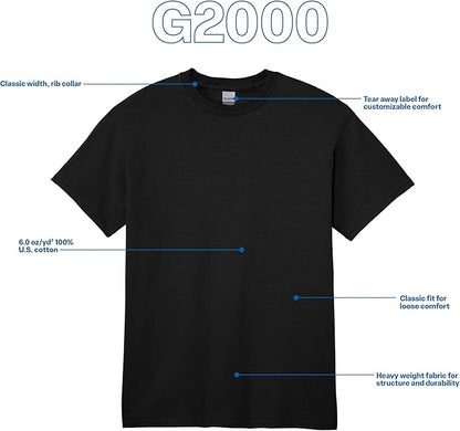 Gildan Unisex Adult Ultra Cotton T-Shirt, Style G2000, Multipack