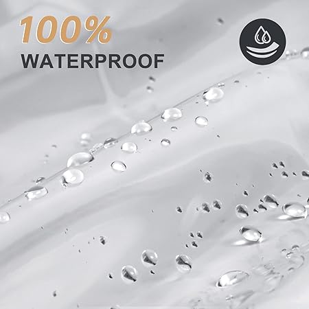 AmazerBath Heavy Duty Shower Curtain Liner 12 Gauge, 72 x 96 Inches Clear Shower Curtain Liner with 3 Clear Stones and 12 Grommet Holes, Weighted Plastic Shower Curtain Liner