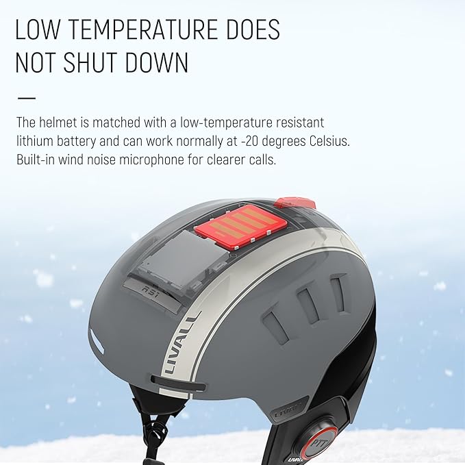 LIVALL Smart Bluetooth Ski & Smart Bicycle Helmet with Built in Speakers & Microphone.
