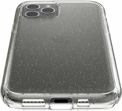 Speck Products Presidio Perfect-Clear Glitter iPhone 16e/15/14/13 PRO Case, Clear with Gold Glitter/Clear