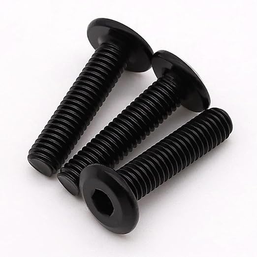 14-20 x 58" (30 PCS) Flat Head Socket Cap Screw, 304 Stainless Steel 18-8 Binding Screws, Full Thread, Connection Bolts, Furniture Bolts, Black Coated