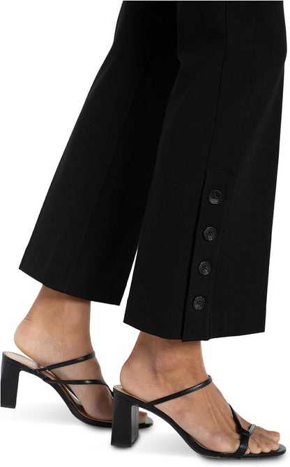 Womens Stella Mid-Rise Pull-on Kick Flare Super Stretch Ponte Pant 27" Inseam