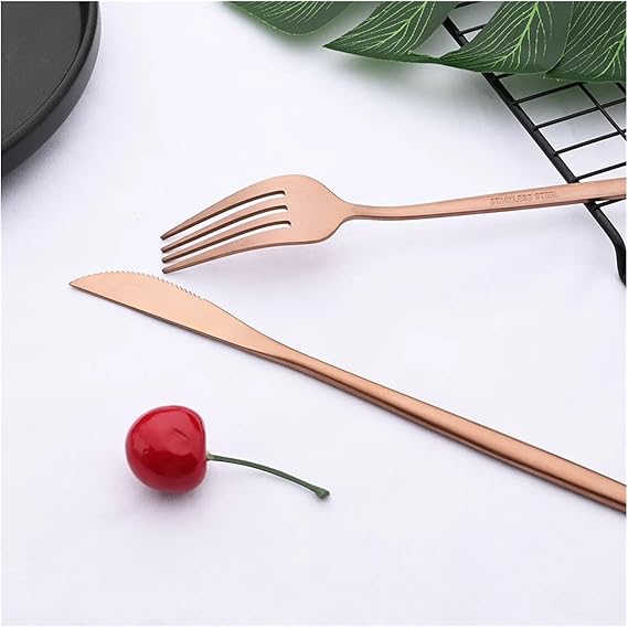 6Pcs Gold Matte Dinner Fork Stainless Steel Dinnerware Flatware Western Fork Wedding Hotel Tableware Silverware Cutlery Set (Size : White Silver)