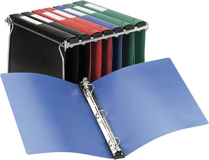 Avery Hanging Storage 3 Ring Binder, 1 Inch Round Rings, 1 Blue Binder (14800)