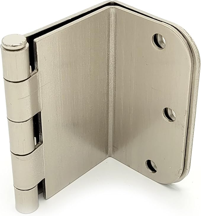 3.5 Inch Swing Clear Offset Door Hinge (5/8" Radius, Satin Nickel)