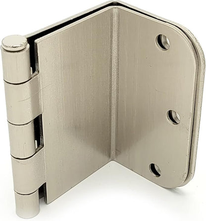 3.5 Inch Swing Clear Offset Door Hinge (5/8" Radius, Satin Nickel)