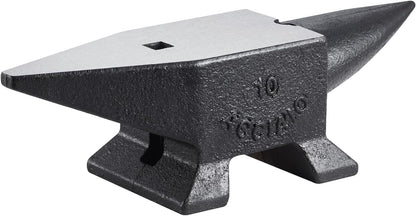 VEVOR Cast Steel Anvil, 22 Lbs(10kg) Double-Horn Anvil with Large Countertop and Stable Base, High Hardness Rugged Round Horn Anvil Blacksmith, for Bending, Shaping (Top has a little rust)