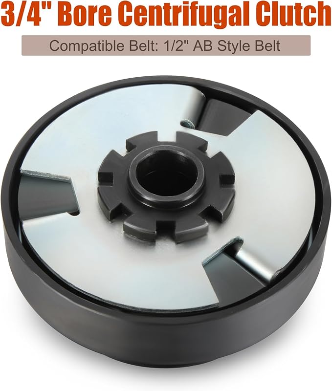 AutoHorizon Centrifugal Clutch 3/4" Bore Belt Pulley Drive for Go Kart Mini Bikes