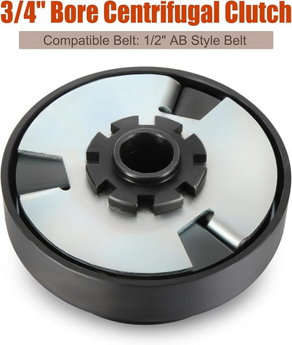 AutoHorizon Centrifugal Clutch 3/4" Bore Belt Pulley Drive for Go Kart Mini Bikes