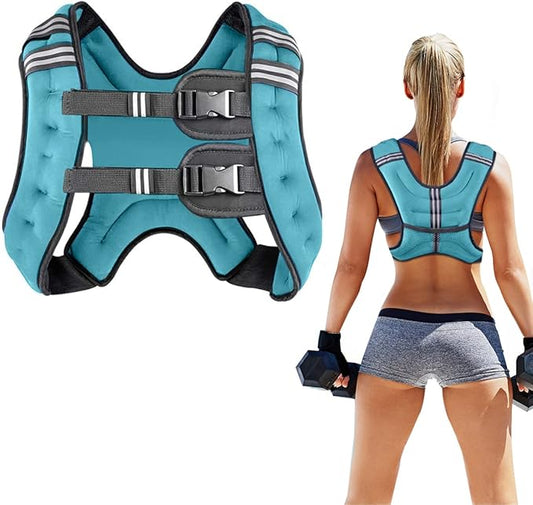 Prodigen Weighted Vest for Women and Men with Reflective Stripe and Double Adjustable Buckle Straps Weight Vests for Strength Training, Jogging, Cardio, Weight Loss
