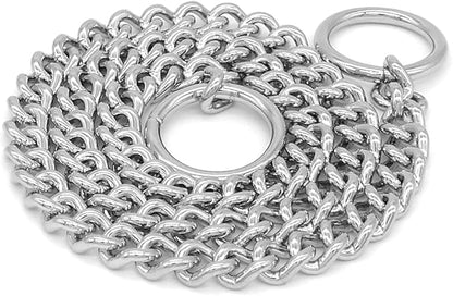 Herm Sprenger - Chrome Plated Steel Dog Training Collar - Narrow Round Links Slip Dog Chain - for Small Medium Large Dogs - Professional Training Collar - Made in Germany (22 inches (55 cm))
