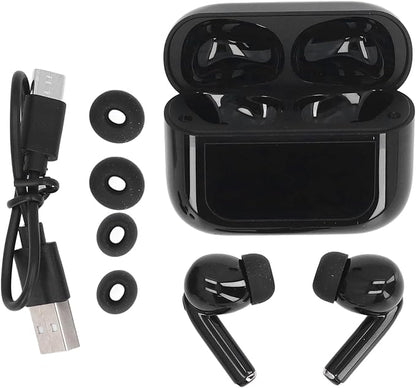 VBESTLIFE Earbuds with Touchscreen Charging Case, 5.4, Noise Cancelling, 4H Playback, 380mAh Charging Case (Black)