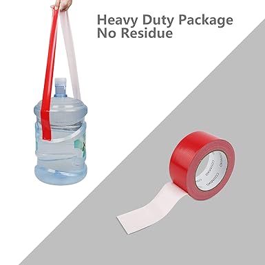 COSIMIXO 5-Pack Red Heavy Duty Duct Tape, 2 inches x 30 Yards, Strong, Flexible, No Residue, All-Weather and Tear by Hand - Bulk Value for Repairs, Industrial, Professional Use