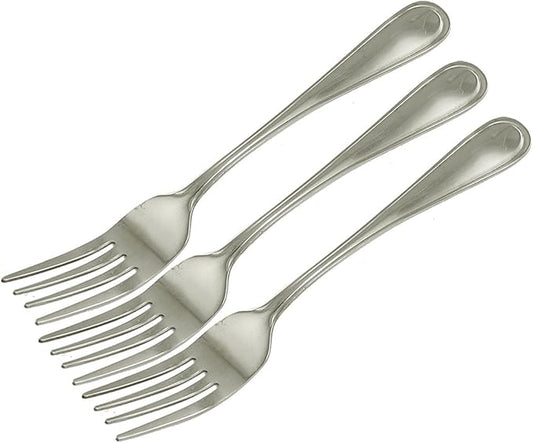 Qtqgoitem Stainless Steel Silver Tone Banquet Serving Tableware Fork 3 Pcs (Model: 141 3bc e5b 072 815)