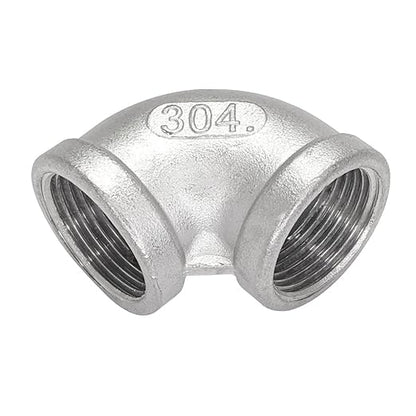 34" Female Threaded Elbow 90 Degree Elbows Angled Stainless Steel 304 Pipe Fitting NPT