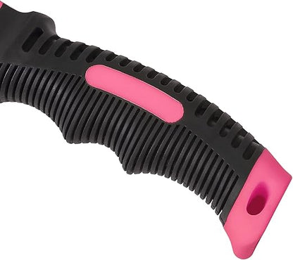 8-oz Pink All-Purpose Stubby Hammer with Magnetic Nail Starter, Compact Hammer for Household, Garage, Dorm, and Office Use