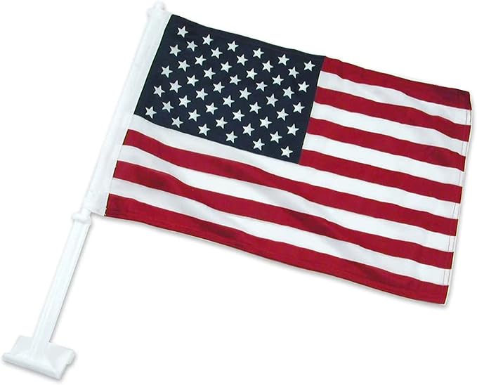 United States of America Flag for Cars, Trucks, SUVs, and Boats (12"x18"). For Patriotic Events, Rallys, Sports Events and Parades. Gift for Patriotic Americans.