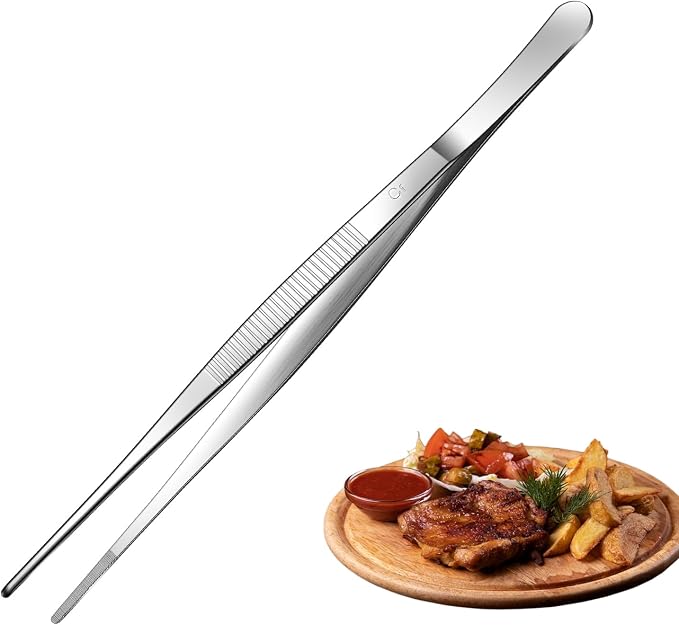 Aniso Long Tweezers, Stainless Steel, 10 inches
