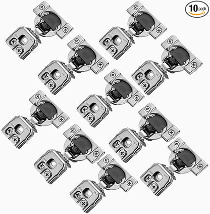 Soft Close 1-14" Overlay Cabinet Hinge Cabinet Kitchen Hardware Kitchen Cabinet Door Hinges with Screws 105 Degree 6 Ways 3 Cam Adjustment