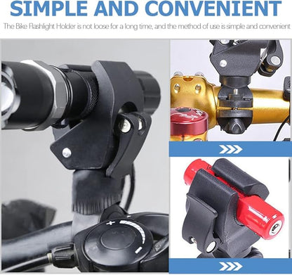 Gatuida Sturdy Bike Light Stand Plastic Flashlight Holder Bike Stand Clip for Cycling Accessories
