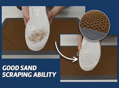 Muddy Mat® Mesh Quick-Dry Door Mat – Heavy-Duty, Dirt Trapper for Outdoor & Indoor Use, Ideal for Entrance, Mudrooms, Patios, and Garages, Low-Profile, Non-Slip, Washable – Orange 23"x35"x0.4"