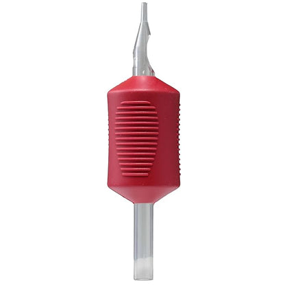Round Tip Disposable Tattoo Tubes Tip 1.25" Grip Box of 20 Sterile Single Use for Precision Tattooing Ergonomic Grip for Comfort (07RT)