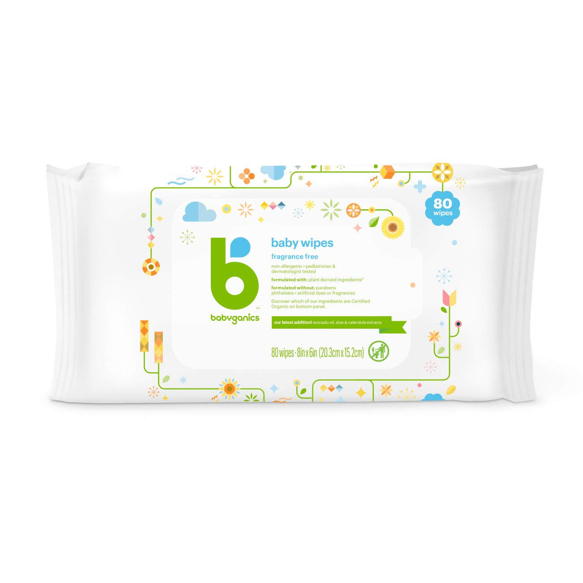 Babyganics hand sanitizing Wipes, Fragrance Mandarin, ( Missing original packaging come only 80 ct )