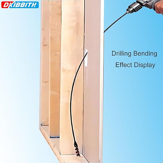 Flexible Installer Drill Bit for Pulling Wires Through Walls Ceilings and Sidewalks, 54-Inch Long, 34-Inch Auger with a Fish Eye Hole and Screw Point, 14" 3-Flat Anti-Slip Shank.