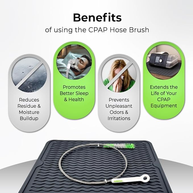 Purslim 6ft CPAP Hose Brush, CPAP Cleaner for Standard 22mm & Slim 15mm CPAP Hoses, CPAP Supplies and CPAP Accessories for CPAP Machines