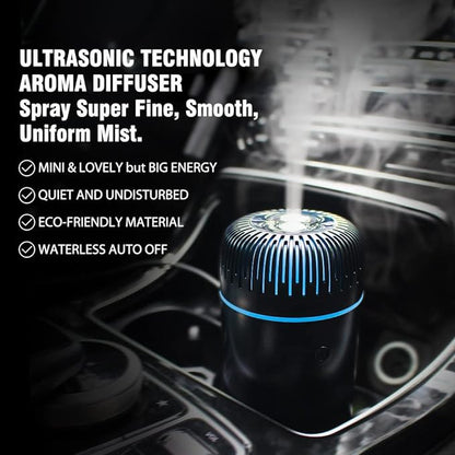Unee Car Diffuser, 100ml USB Plug-in Mini Humidifier Diffuser for Essential Oil Diffuser Car Air Freshener Aromatherapy Diffuser(Black)
