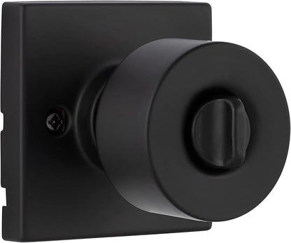 Miseno MLK3090 Quattro Shaker Privacy Door Knob Set with Square Rose - Matte Black