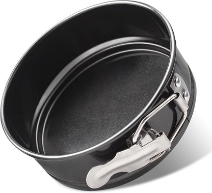 Cheesecake Pan Set, 4789 inch Nonstick Leakproof Springform Pan for Mini Cheesecakes, Pizzas, Quiches (Black, 4 inch)