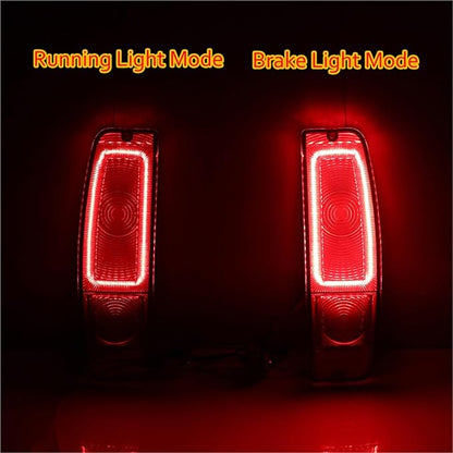 Red  White LED Car Rear Tail Brake Lights Backup Lights Compatible for Ford Styleside F100250350 Truck, Econoline E100200300(Smoked Lens)