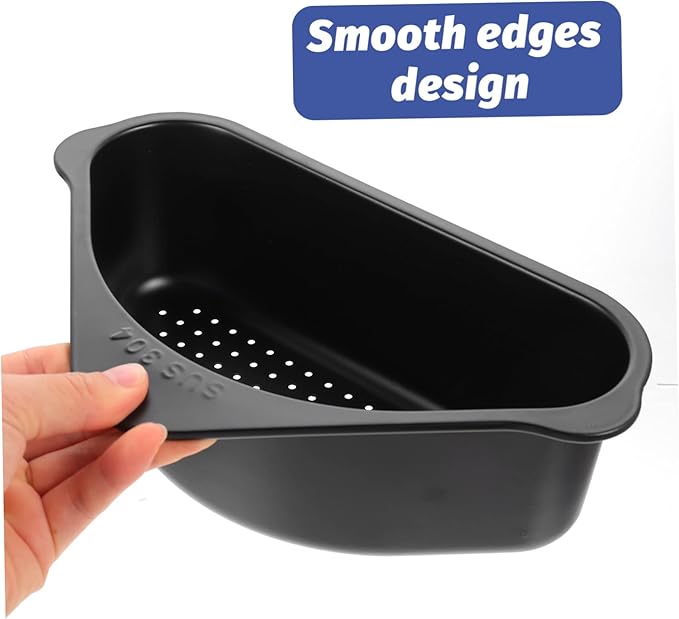 Kitchen Sink Food Drain Basket Triangle Design Easy to Assemble Drying Basket