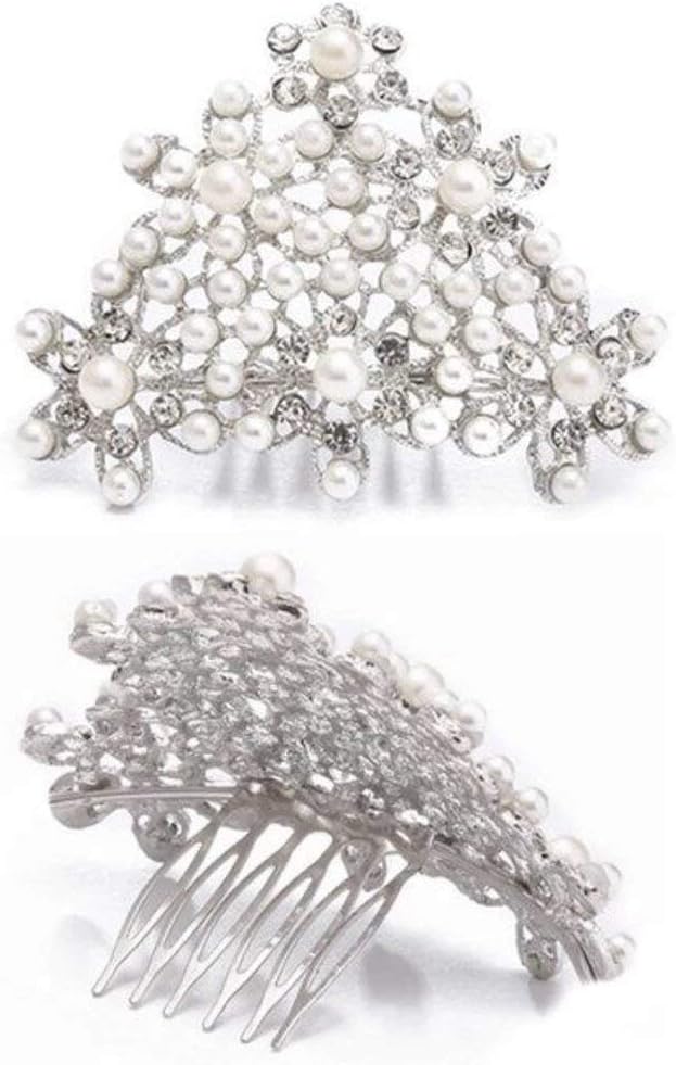 Utopiat Adult Pearl Tiara Hair Piece for Girls | Inspired by Breakfast at Tiffany's