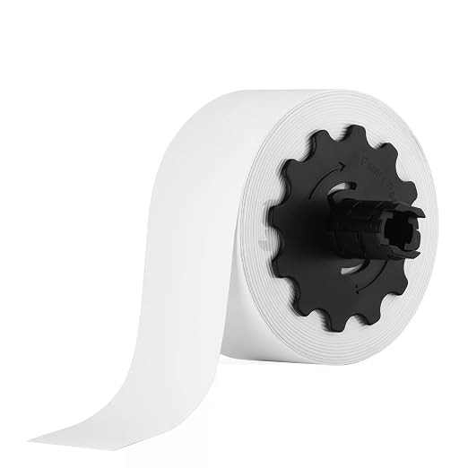 CUTE THINGS & CC VnM SignMaker VNMWT-3508 White Vinyl Tape, 150' Length, 2" Width. Durable Adhesive Vinyl Tape, for Labeling, Safety Marking, Improve Warehouse Logistics and Safety