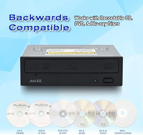Digital Pioneer BDR-209MBK BDXL Blu-ray SATA 16x Internal Writer DVD CD Burner BD Drive with BDXL Burning Capabilities (Bulk)