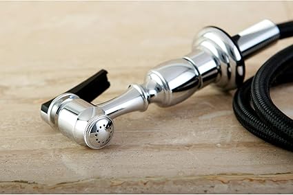 Kingston Brass Gourmetier KBSPR1 Kitchen Faucet Sprayer with Hose, Polished Chrome