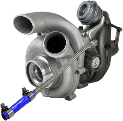 Sinister Diesel Turbo Coolant Feed Line  Fixes Factory Feed Line Leak  Fits 20112014 Ford Powerstroke 6.7L  Direct OEM Replacement