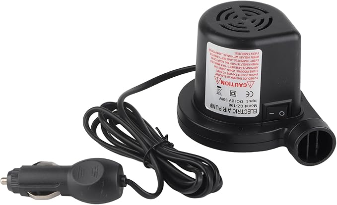 12V DC Electric Air Pump Inflator with 3 Nozzles for Inflatables Mattress Raft Bed Boat Nozzles of Different Size in The Electric Air Mattress Pumps Allowing You