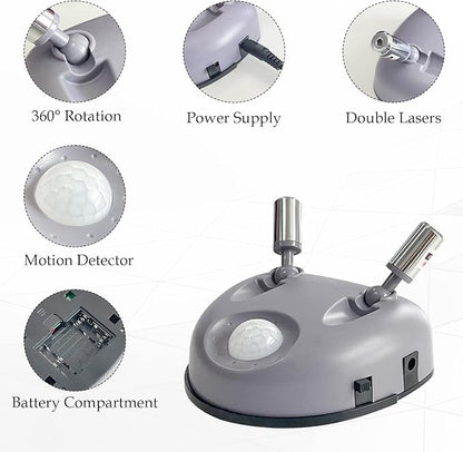 Sutekus Dual Laser Parking Assistant Garage Parking Aid Adjustable Garage Park Guide Sensor with AC Adapter