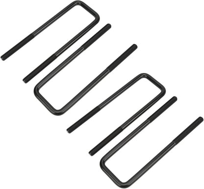 Rear Suspension U Bolt, 10in Black Steel Rear Axle U Bolts Heavy Duty Bend U Bolts Replacement for 1500